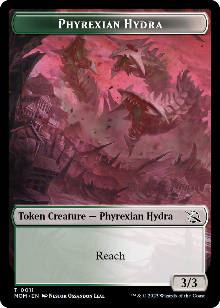 Monk // Phyrexian Hydra (11) Double-Sided Token [March of the Machine Tokens] | Odin's Place