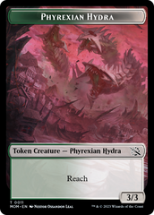 Warrior // Phyrexian Hydra (11) Double-Sided Token [March of the Machine Tokens] | Odin's Place