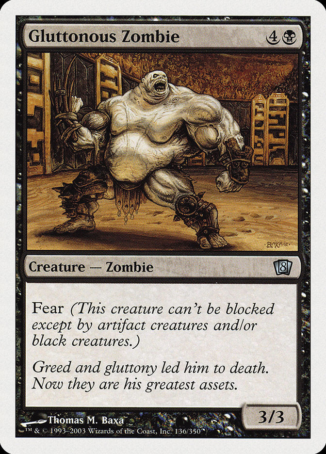 Gluttonous Zombie (136) [Eighth Edition] | Odin's Place