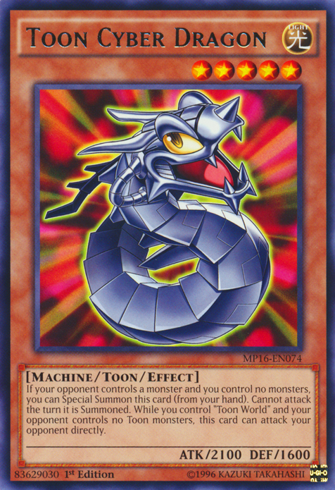 Toon Cyber Dragon [MP16-EN074] Rare | Odin's Place