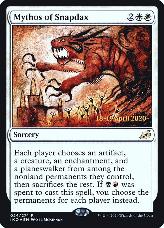 Mythos of Snapdax [Ikoria: Lair of Behemoths Prerelease Promos] | Odin's Place