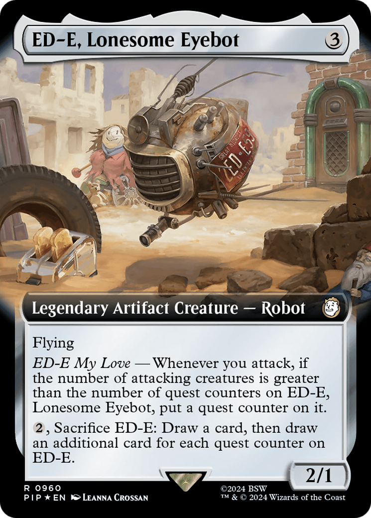 ED-E, Lonesome Eyebot (Extended Art) (Surge Foil) [Fallout] | Odin's Place