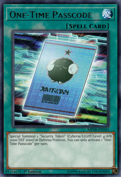 One-Time Passcode [MP18-EN141] Rare | Odin's Place