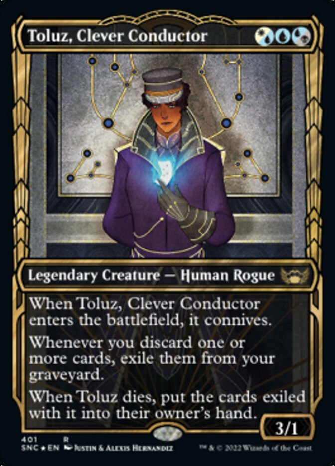 Toluz, Clever Conductor (Showcase Golden Age Gilded Foil) [Streets of New Capenna] | Odin's Place