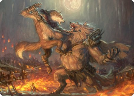 Duel for Dominance Art Card [Innistrad: Midnight Hunt Art Series] | Odin's Place