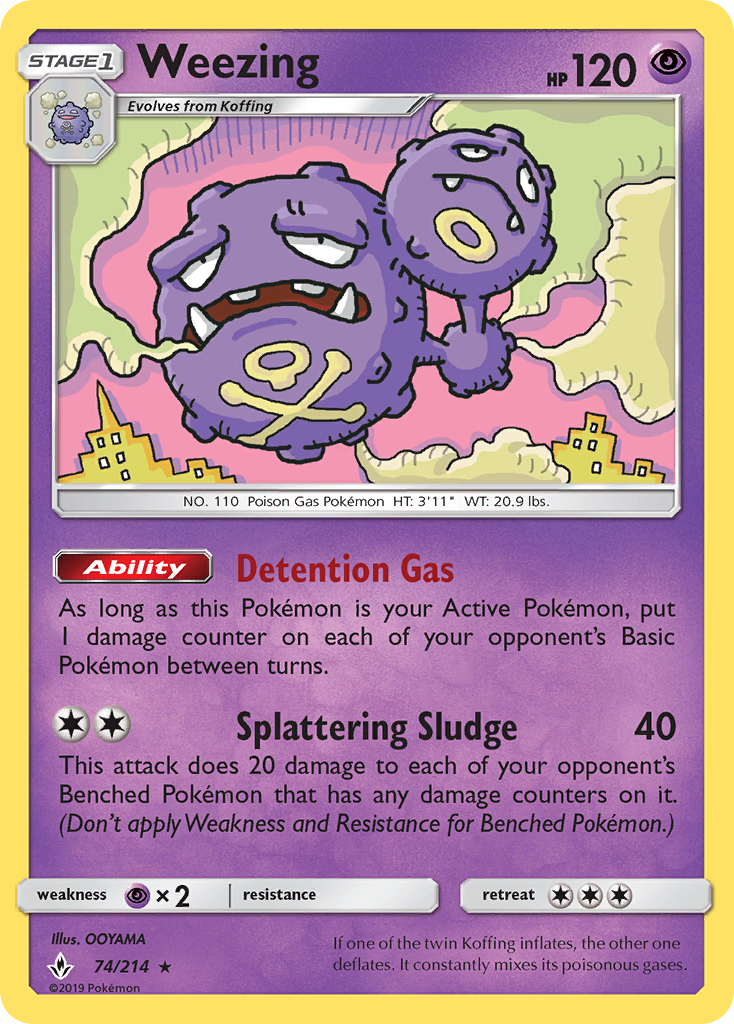 Weezing (74/214) [Sun & Moon: Unbroken Bonds] | Odin's Place
