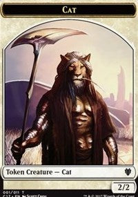 Cat // Cat Warrior Double-Sided Token [Commander 2017 Tokens] | Odin's Place
