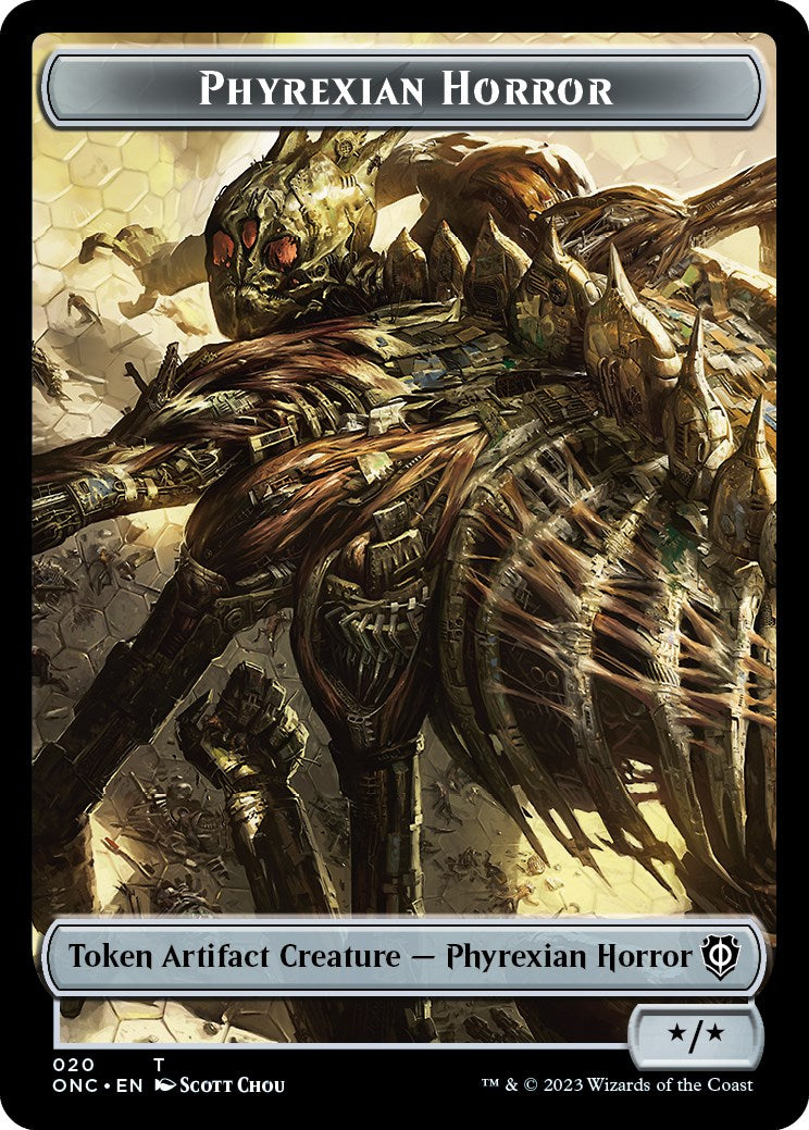 Phyrexian Wurm // Phyrexian Horror Double-Sided Token [Phyrexia: All Will Be One Commander Tokens] | Odin's Place