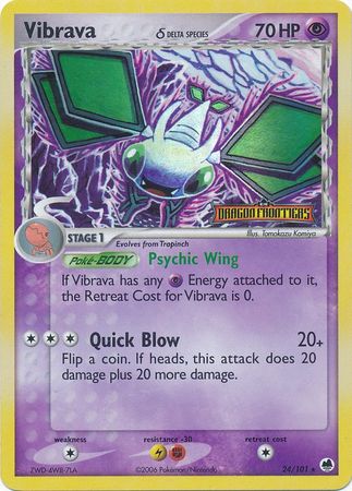 Vibrava (24/101) (Delta Species) (Stamped) [EX: Dragon Frontiers] | Odin's Place