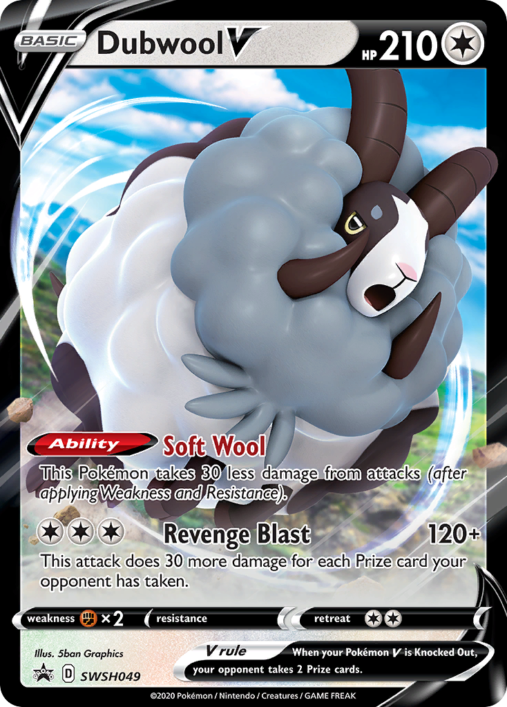 Dubwool V (SWSH049) (Jumbo Card) [Sword & Shield: Black Star Promos] | Odin's Place