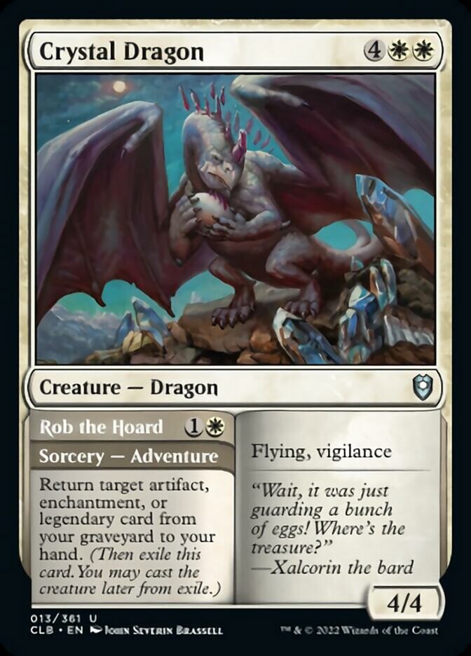 Crystal Dragon // Rob the Hoard [Commander Legends: Battle for Baldur's Gate] | Odin's Place