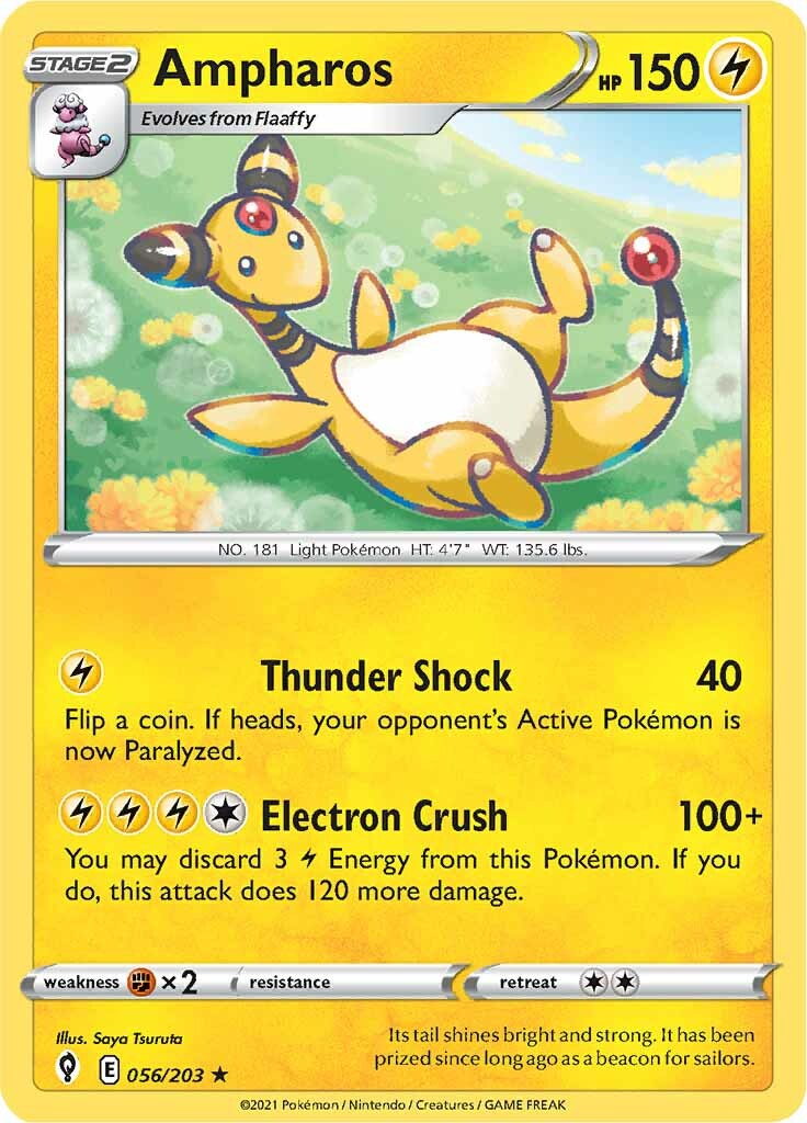Ampharos (056/203) [Sword & Shield: Evolving Skies] | Odin's Place