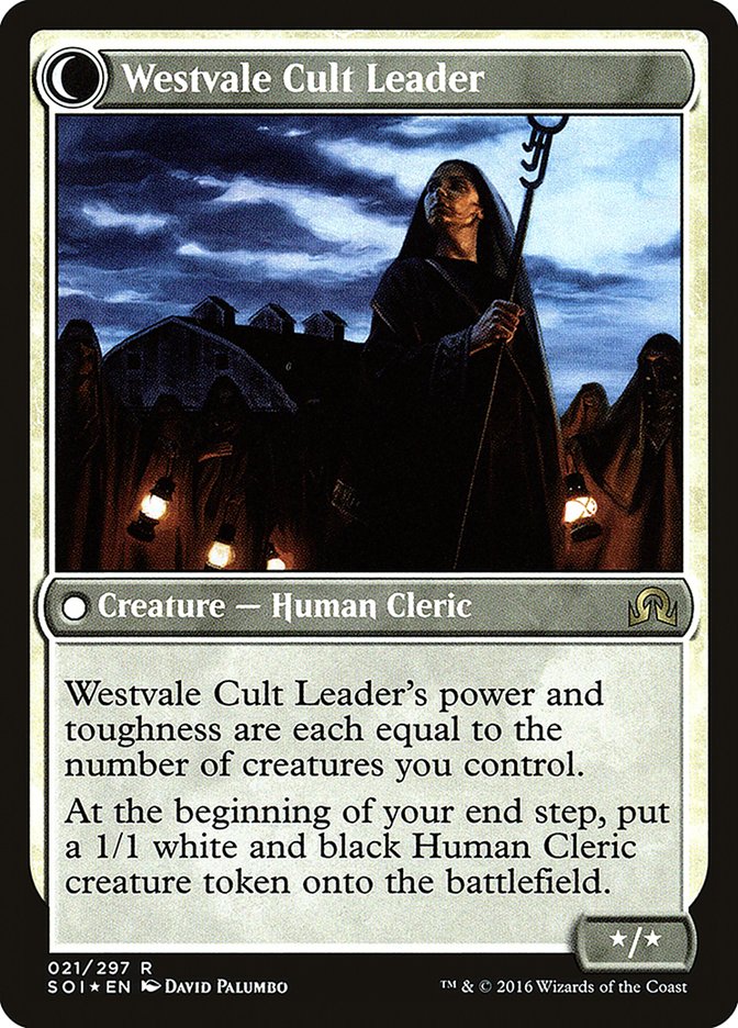 Hanweir Militia Captain // Westvale Cult Leader [Shadows over Innistrad Prerelease Promos] | Odin's Place