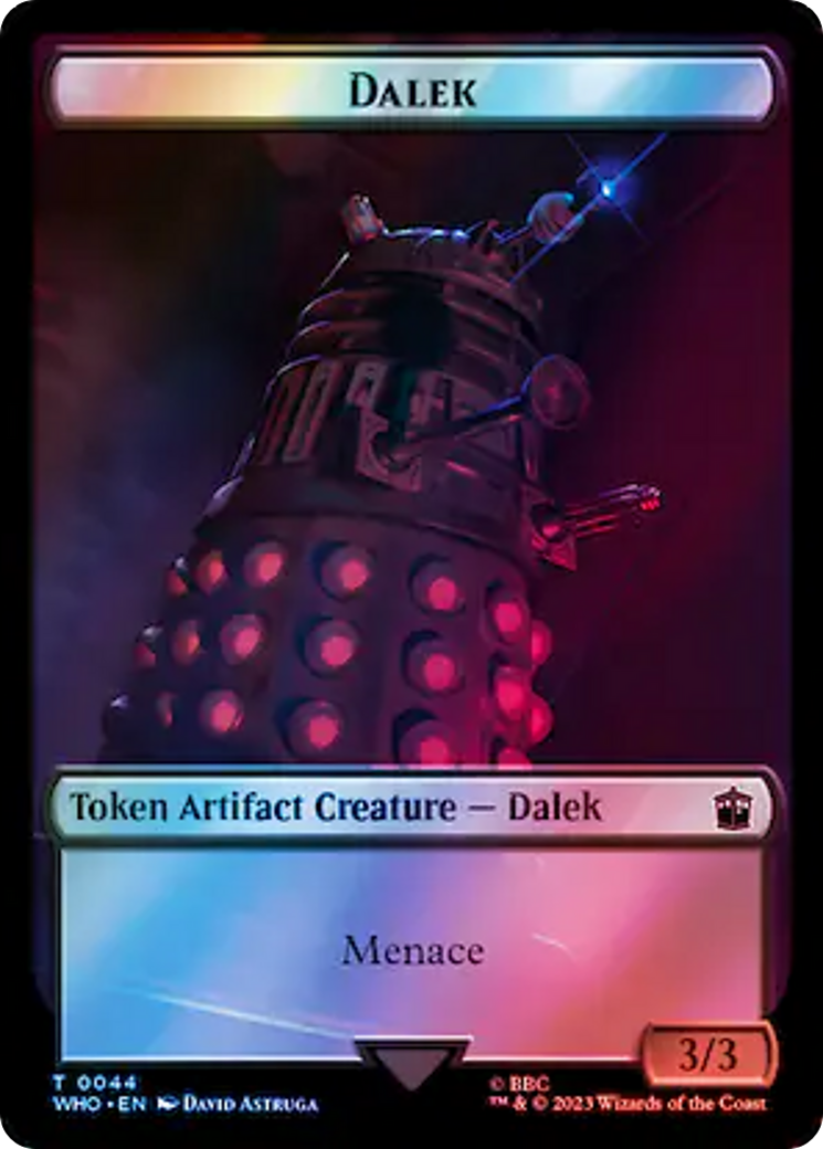 Dalek // Beast Double-Sided Token (Surge Foil) [Doctor Who Tokens] | Odin's Place