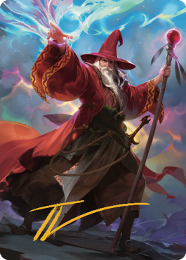 Elminster Art Card (36) (Gold-Stamped Signature) [Commander Legends: Battle for Baldur's Gate Art Series] | Odin's Place