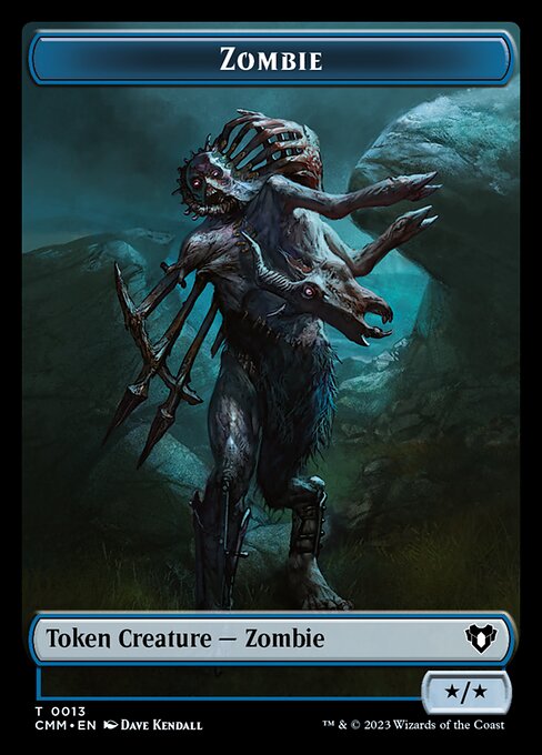 Clue // Zombie (0013) Double-Sided Token [Commander Masters Tokens] | Odin's Place