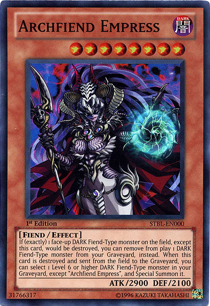 Archfiend Empress [STBL-EN000] Super Rare | Odin's Place
