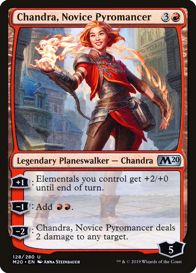 Chandra, Novice Pyromancer (128) [Core Set 2020] | Odin's Place
