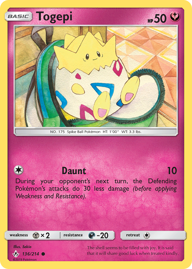 Togepi (136/214) [Sun & Moon: Unbroken Bonds] | Odin's Place