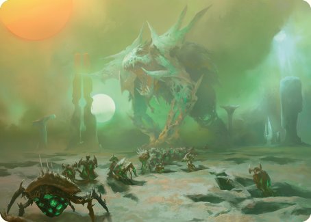 Green Sun's Twilight Art Card [Phyrexia: All Will Be One Art Series] | Odin's Place