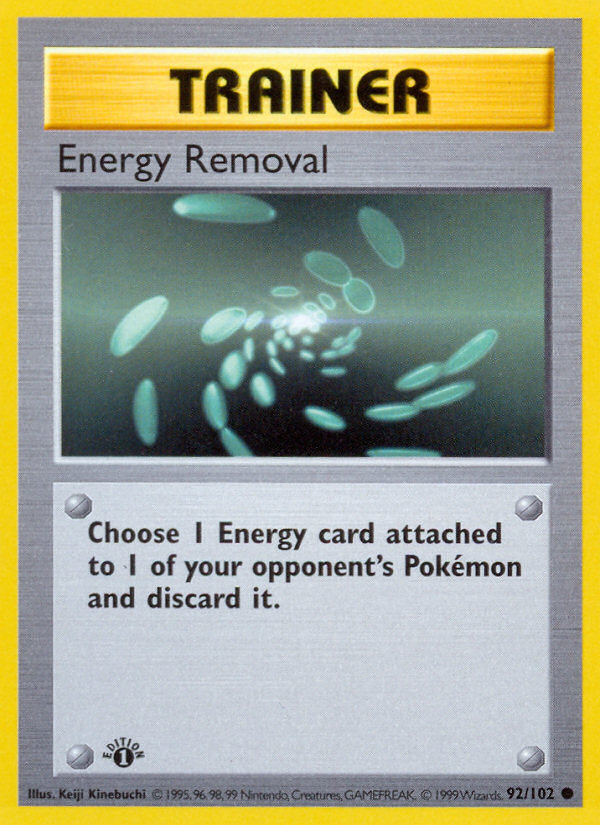 Energy Removal (92/102) (Shadowless) [Base Set 1st Edition] | Odin's Place
