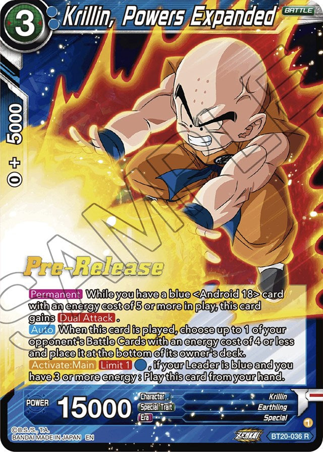 Krillin, Powers Expanded (BT20-036) [Power Absorbed Prerelease Promos] | Odin's Place