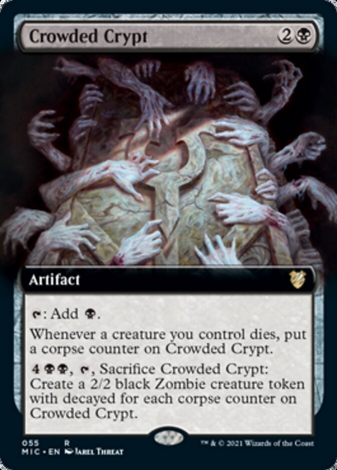 Crowded Crypt (Extended Art) [Innistrad: Midnight Hunt Commander] | Odin's Place
