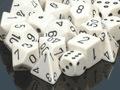 Chessex Opaque Poly Set White/Black Poly 7 Set | Odin's Place