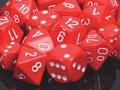 Chessex Opaque Poly Set Red/White Poly 7 Set | Odin's Place