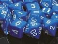 Chessex Opaque Poly Set Blue/White Poly 7 Set | Odin's Place