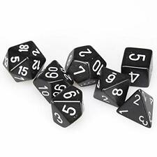 Chessex Opaque Poly Set Black/White Poly 7 Set | Odin's Place