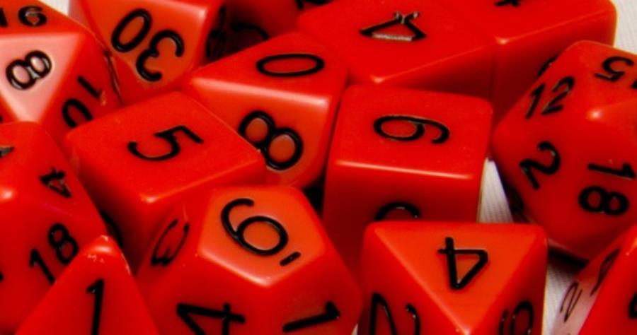 Chessex Opaque Poly Set Red/Black Poly 7 Set | Odin's Place
