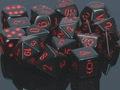 Chessex Opaque Poly Set Black/Red Poly 7 Set | Odin's Place