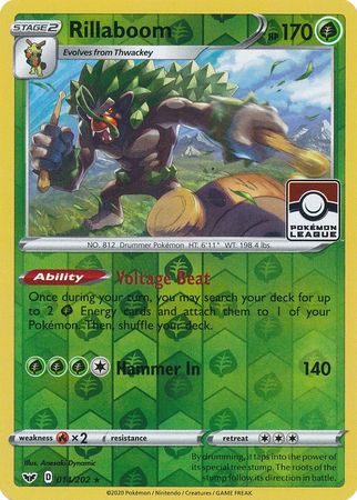 Rillaboom (014/202) (League Promo) [Sword & Shield: Base Set] | Odin's Place