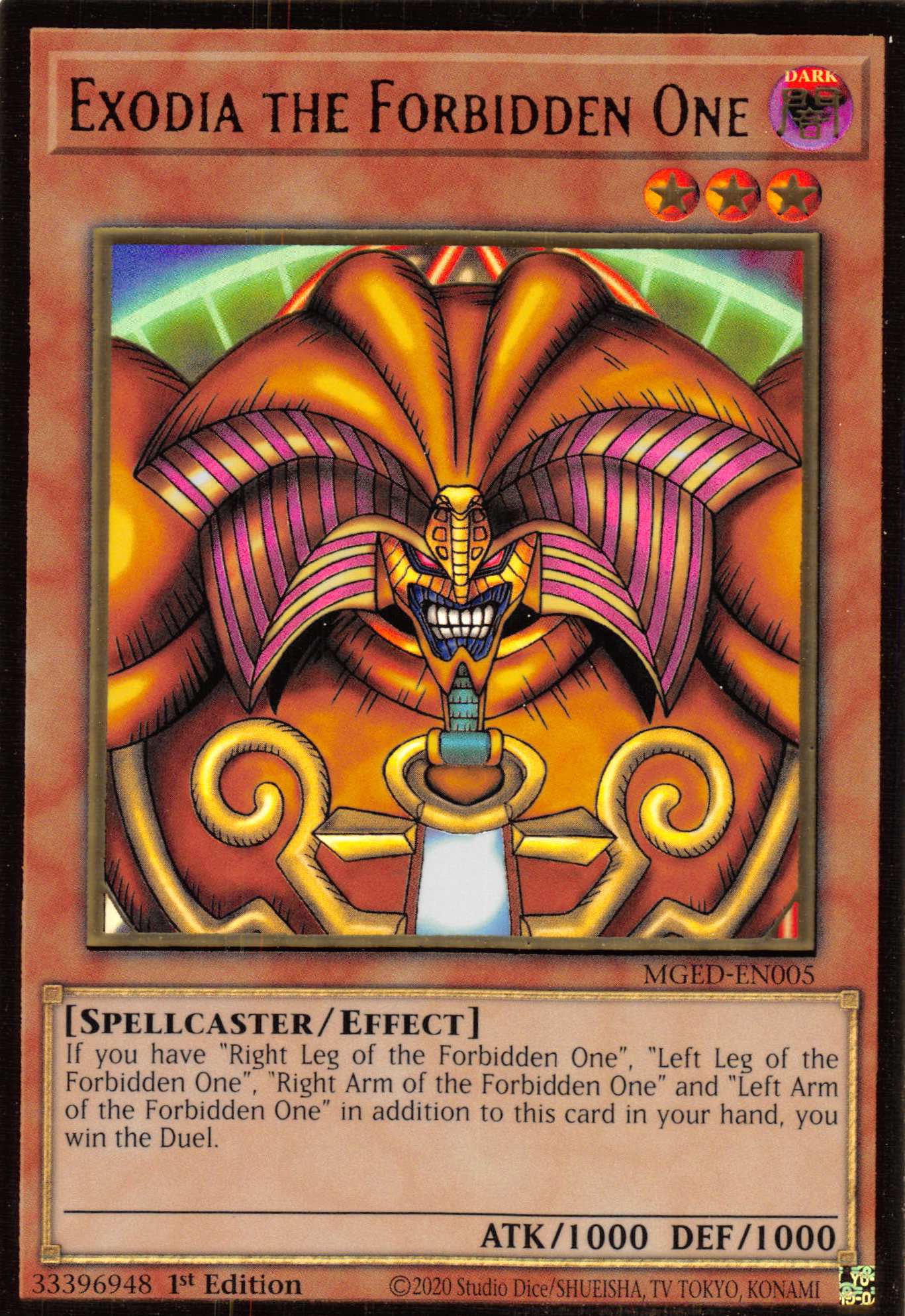 Exodia the Forbidden One [MGED-EN005] Gold Rare | Odin's Place