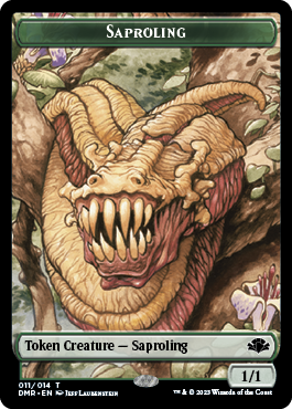 Elephant // Saproling Double-Sided Token [Dominaria Remastered Tokens] | Odin's Place