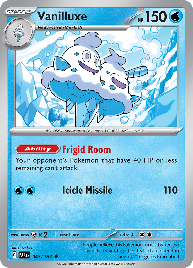 Vanilluxe (045/182) [Scarlet & Violet: Paradox Rift] | Odin's Place