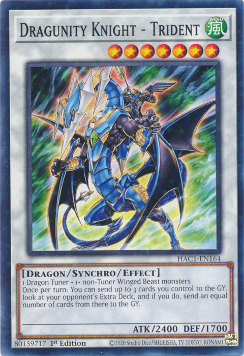 Dragunity Knight - Trident (Duel Terminal) [HAC1-EN164] Common | Odin's Place