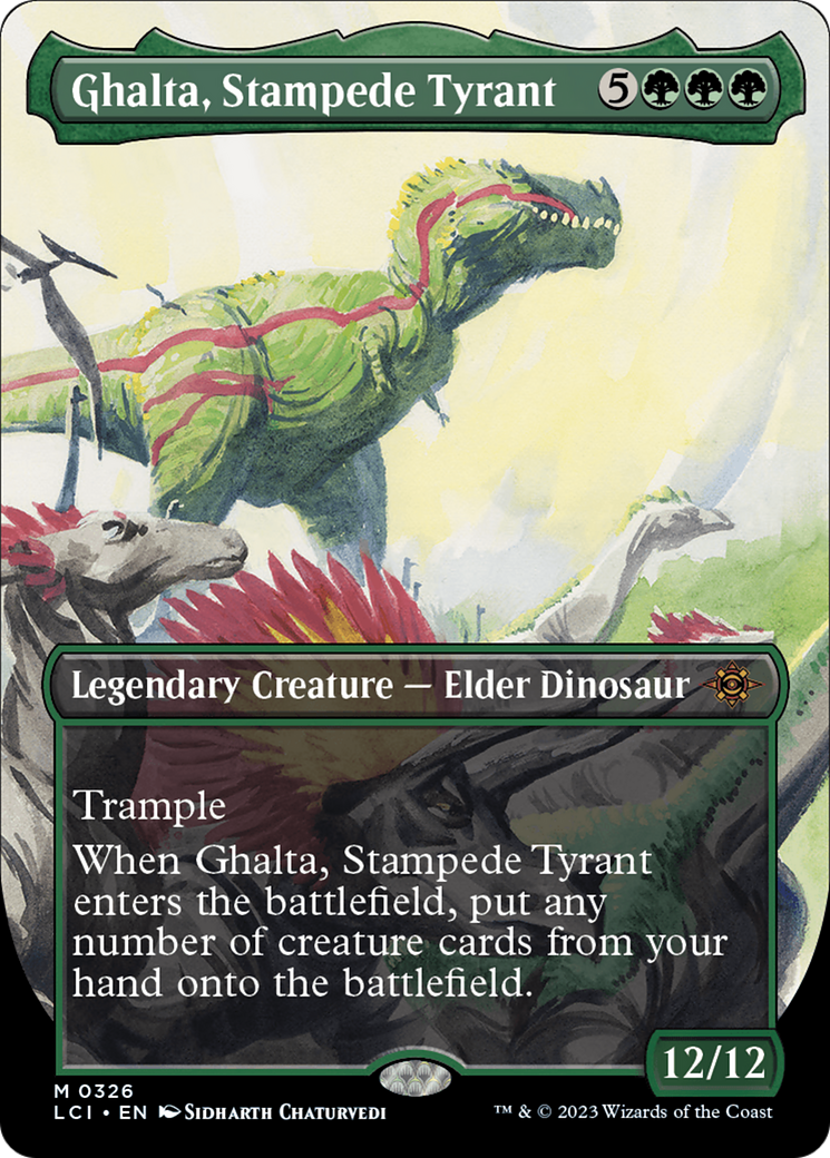Ghalta, Stampede Tyrant (Borderless) [The Lost Caverns of Ixalan] | Odin's Place