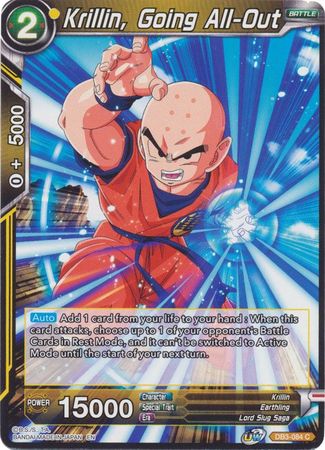 Krillin, Going All-Out (DB3-084) [Giant Force] | Odin's Place