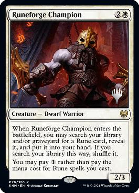 Runeforge Champion (Promo Pack) [Kaldheim Promos] | Odin's Place
