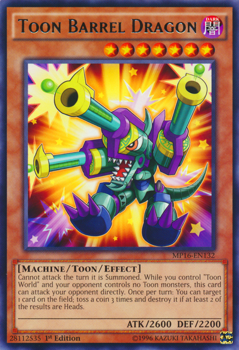 Toon Barrel Dragon [MP16-EN132] Rare | Odin's Place