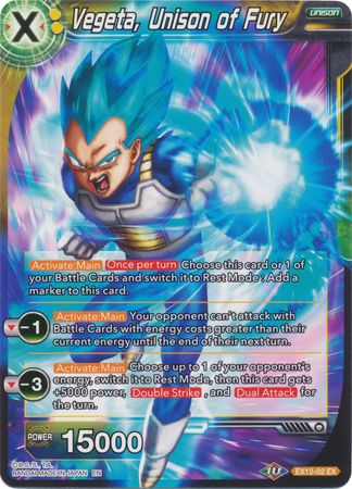 Vegeta, Unison of Fury (EX12-02) [Universe 11 Unison] | Odin's Place