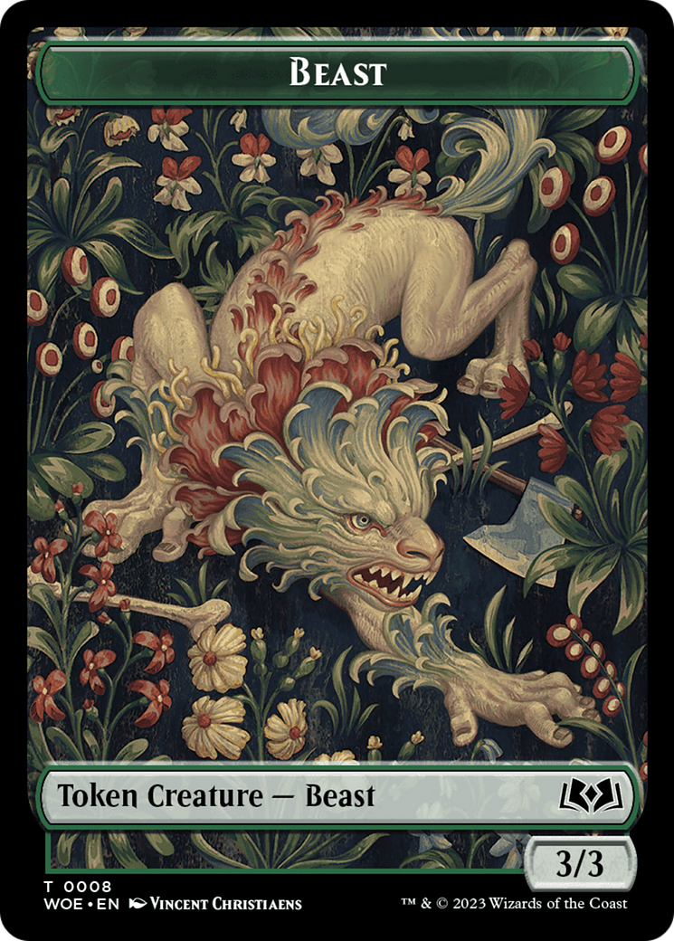 Beast Token [Wilds of Eldraine Tokens] | Odin's Place