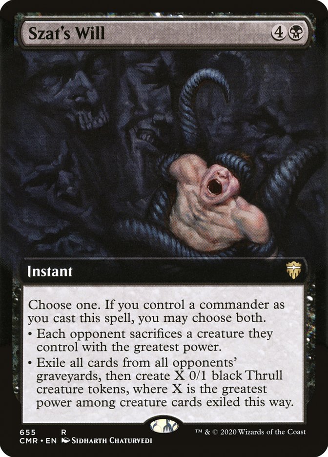 Szat's Will (Extended Art) [Commander Legends] | Odin's Place