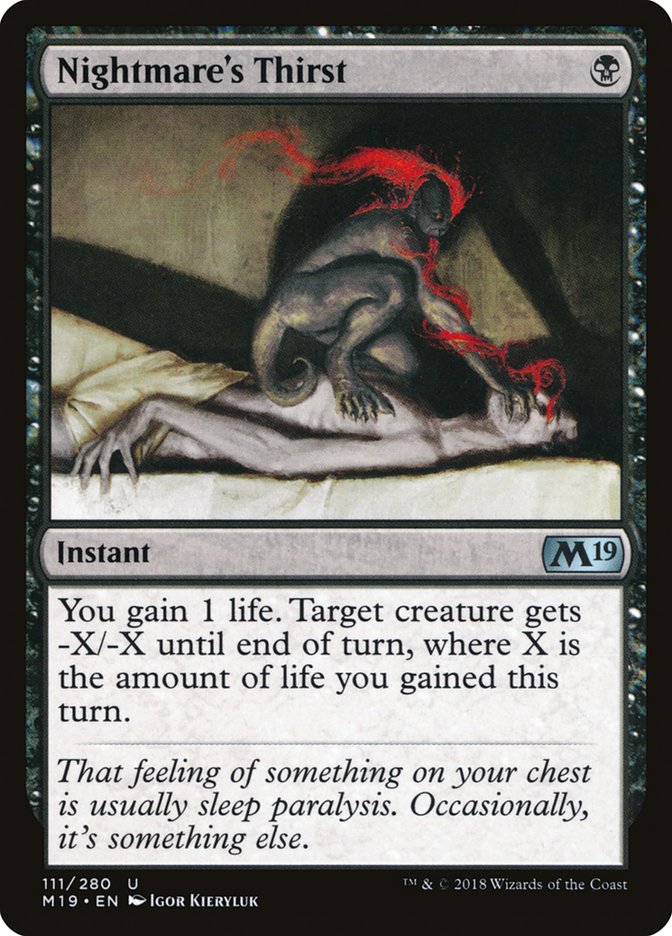 Nightmare's Thirst (111) [Core Set 2019] | Odin's Place