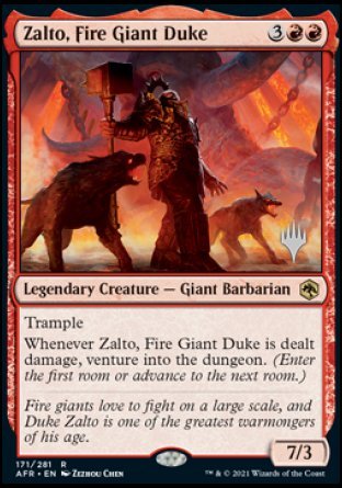 Zalto, Fire Giant Duke (Promo Pack) [Dungeons & Dragons: Adventures in the Forgotten Realms Promos] | Odin's Place