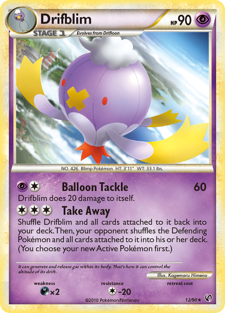 Drifblim (12/90) [HeartGold & SoulSilver: Undaunted] | Odin's Place