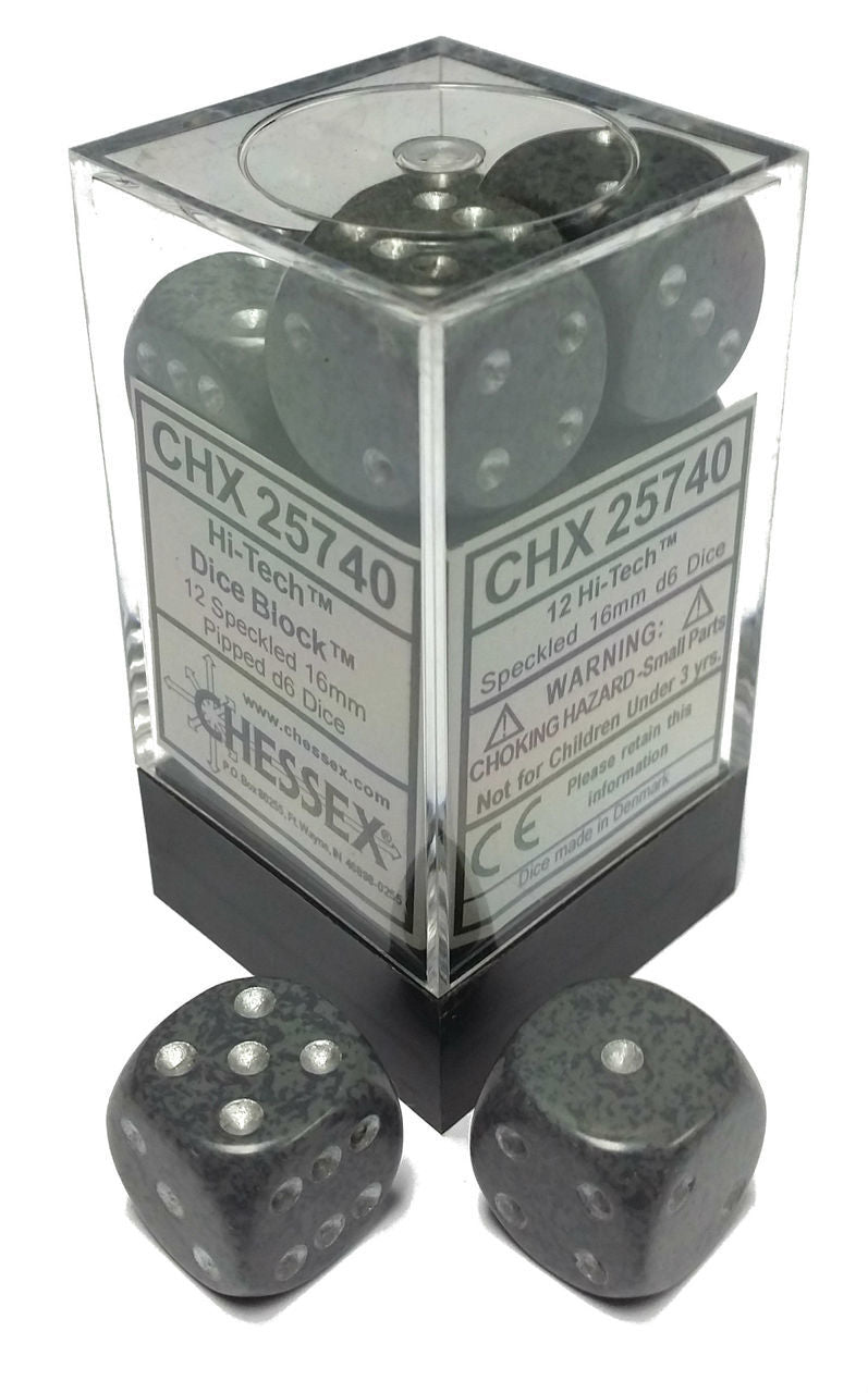 Chessex Dice Menagerie 3 Speckled 16mm D6 Hi-tech 12 ct | Odin's Place