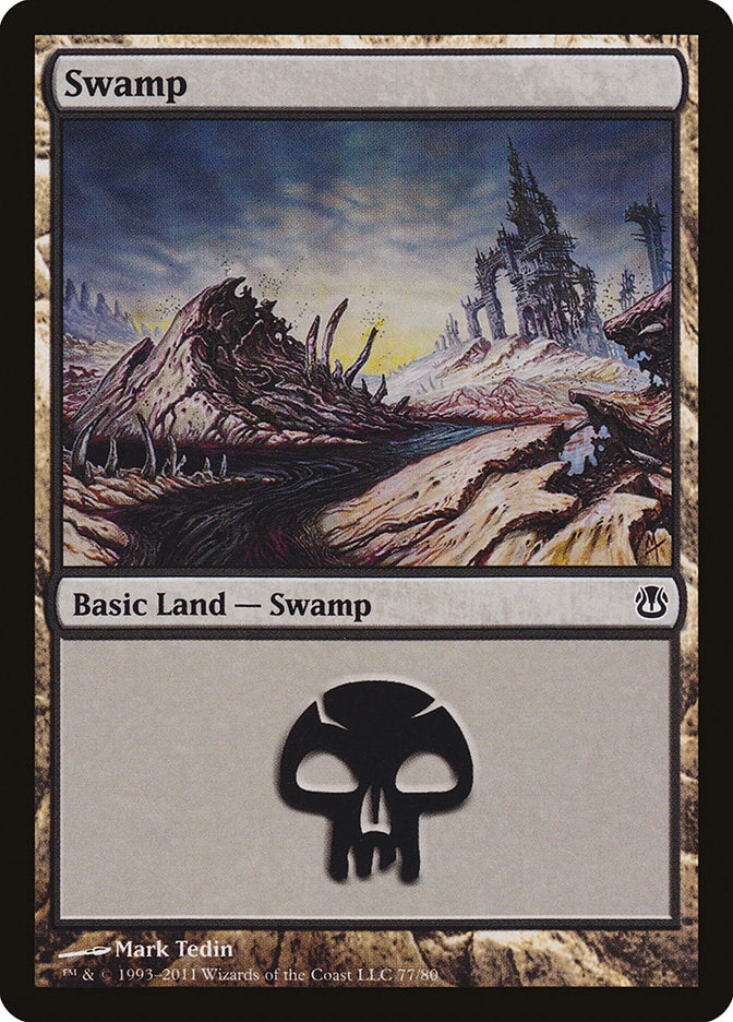 Swamp (77) [Duel Decks: Ajani vs. Nicol Bolas] | Odin's Place